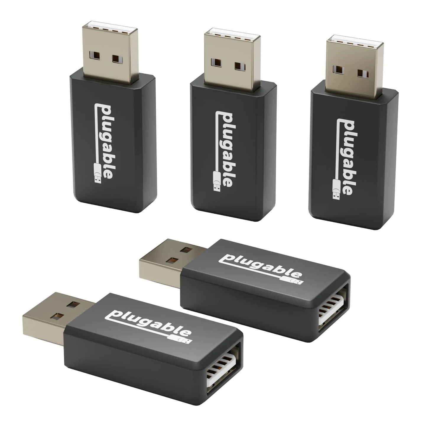 Plugable USB Data Blocker (5-Pack) Adapter for Android Apple iOS